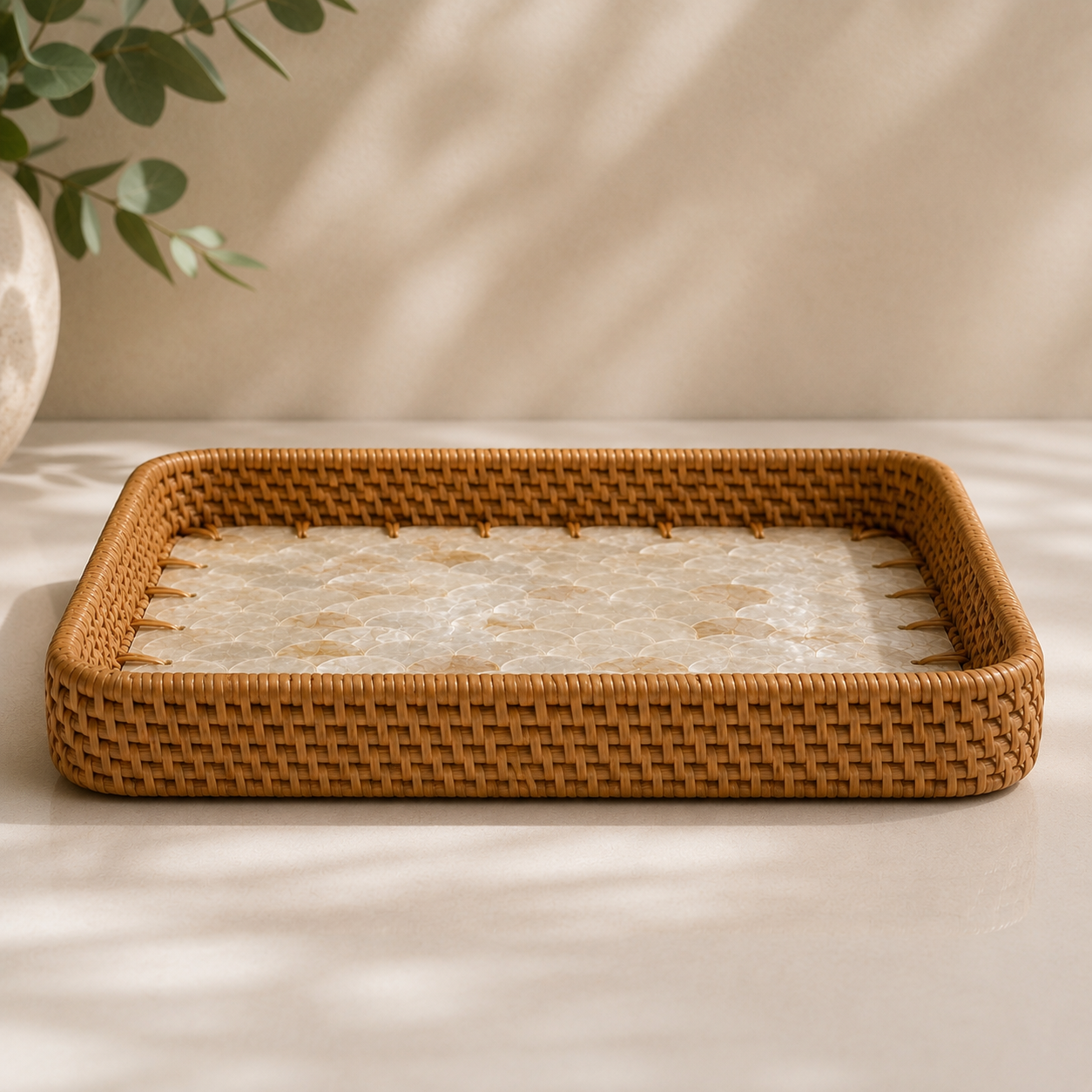 Ivory Pearl Tray | Square