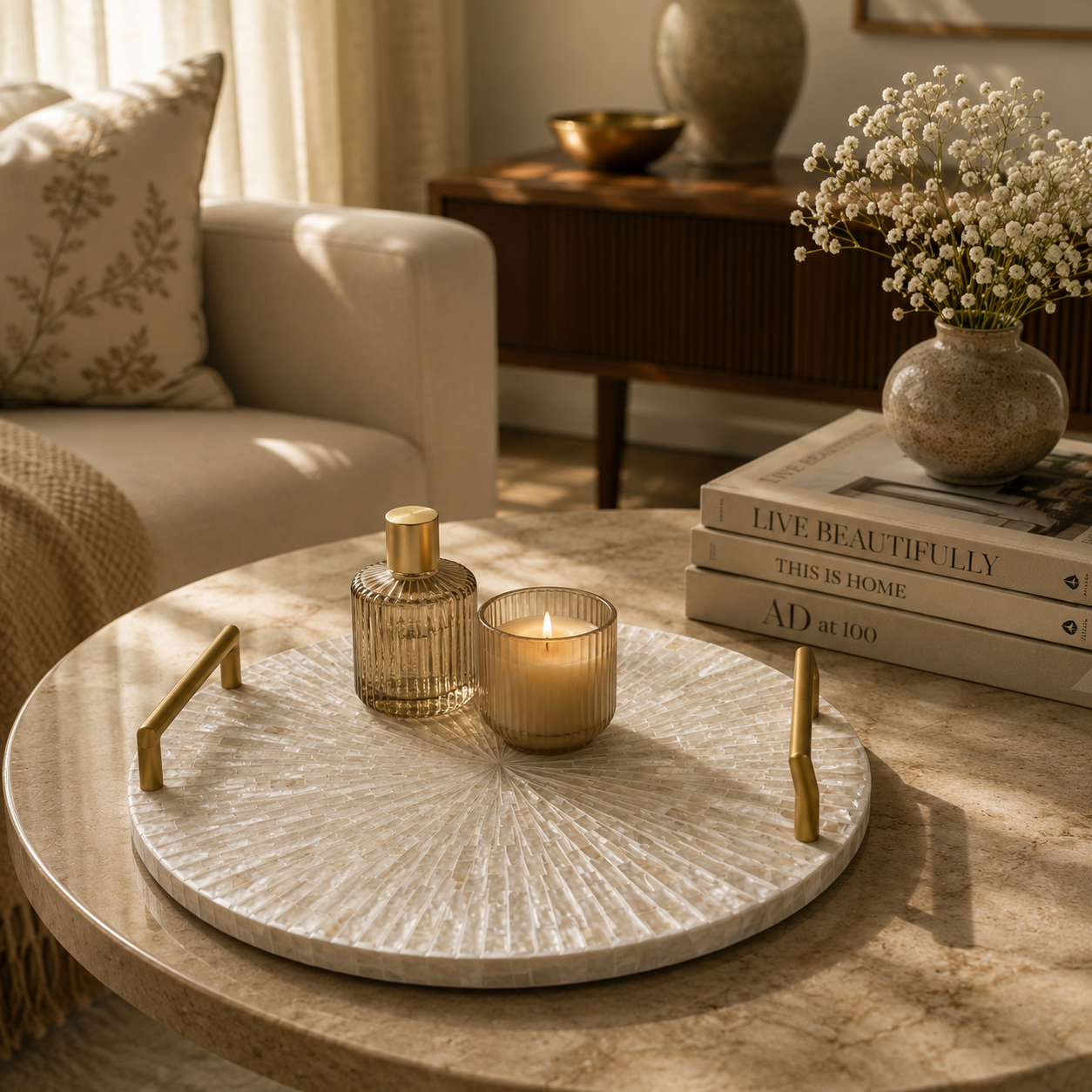 Solstice Pearl Serving Platter
