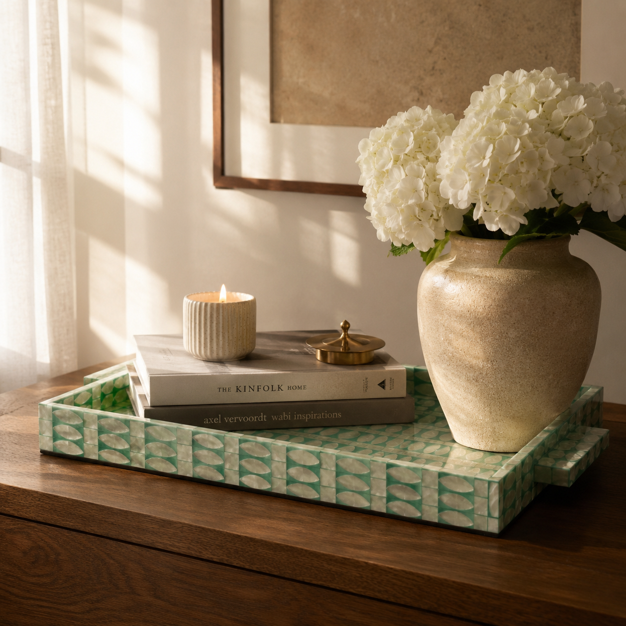 Riviera Bone Inlay Pearl Tray