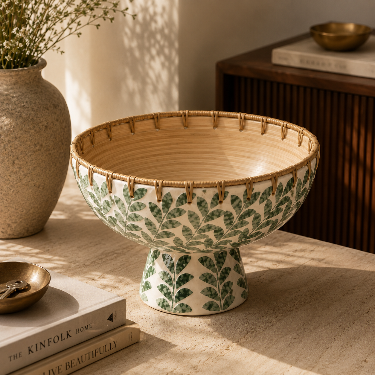 Leafscape Pedestal Bowl