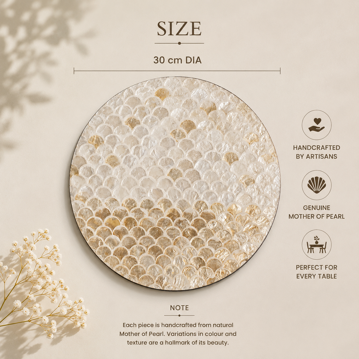 Pearl Scallop Placemat