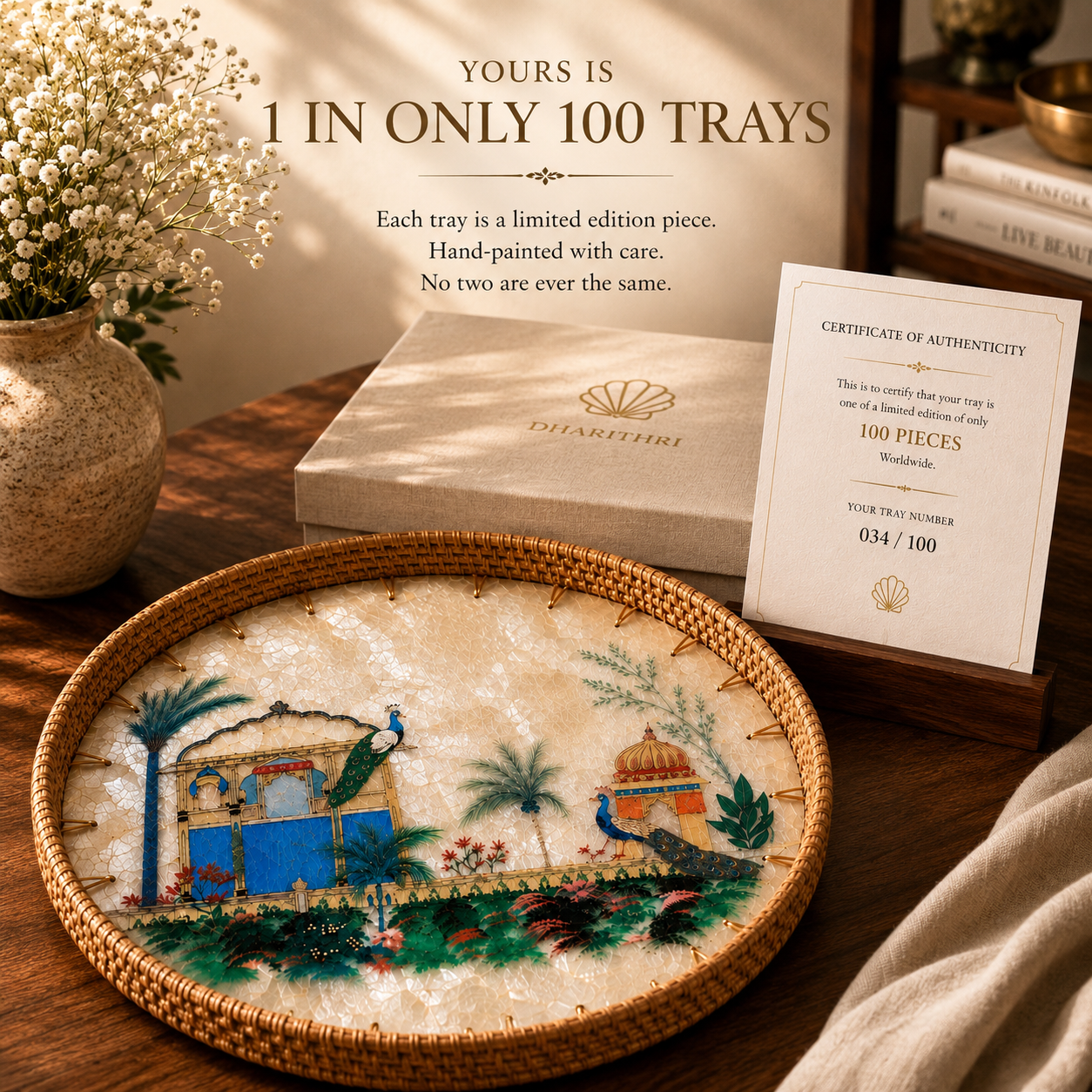 Hand Painted Maharaja Pearl Tray