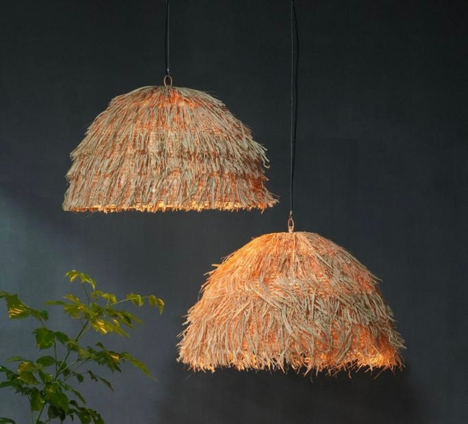 Natural Grass Raffai Hanging Lamp