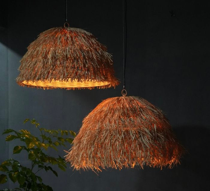 Natural Grass Raffai Hanging Lamp