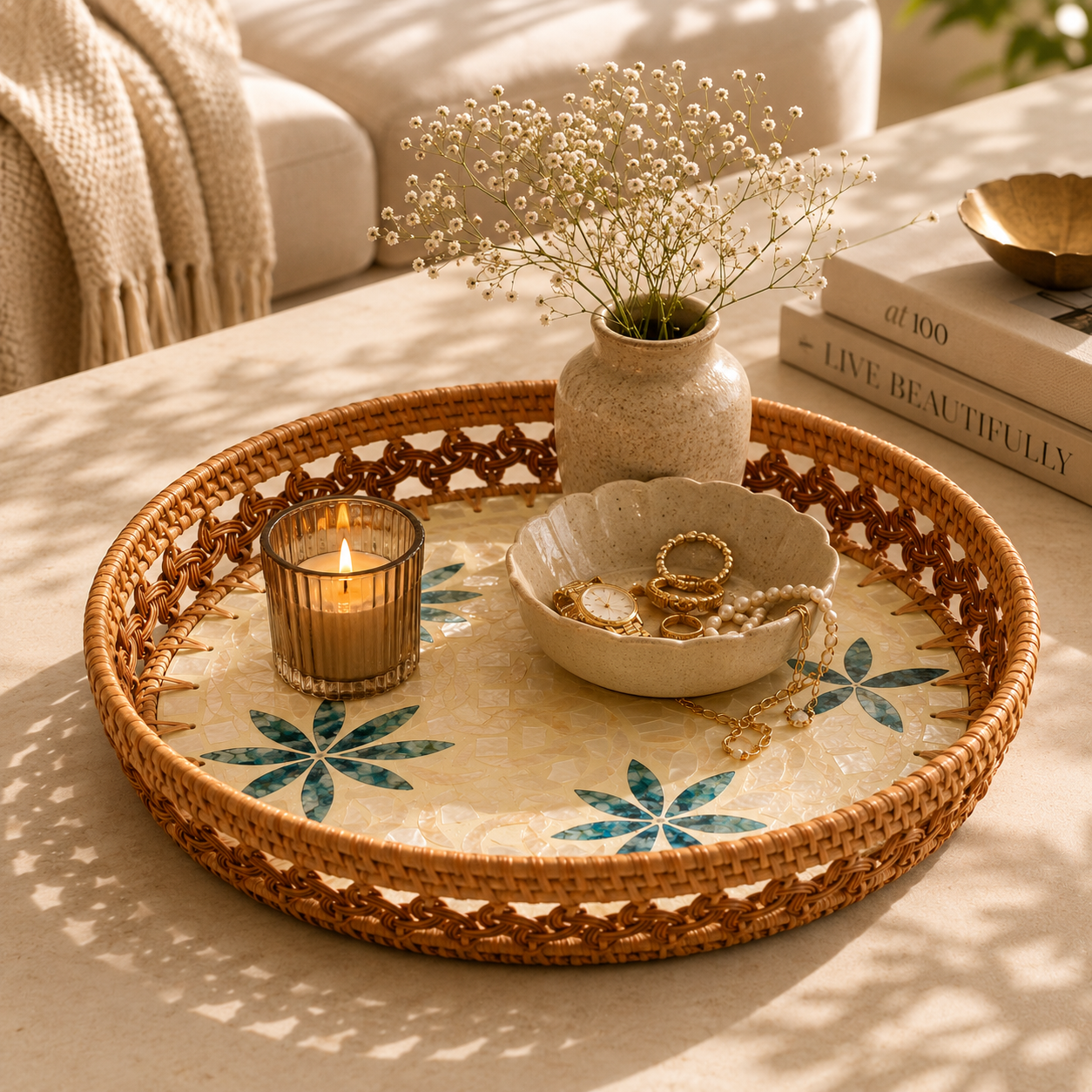 Pearl Flora Basket