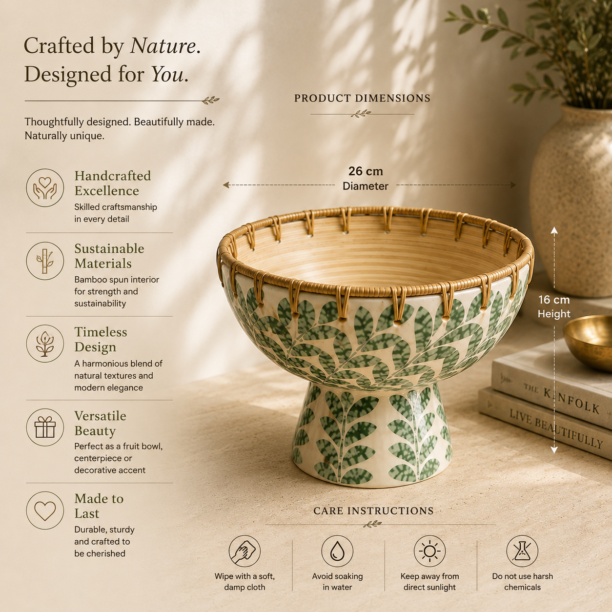 Leafscape Pedestal Bowl