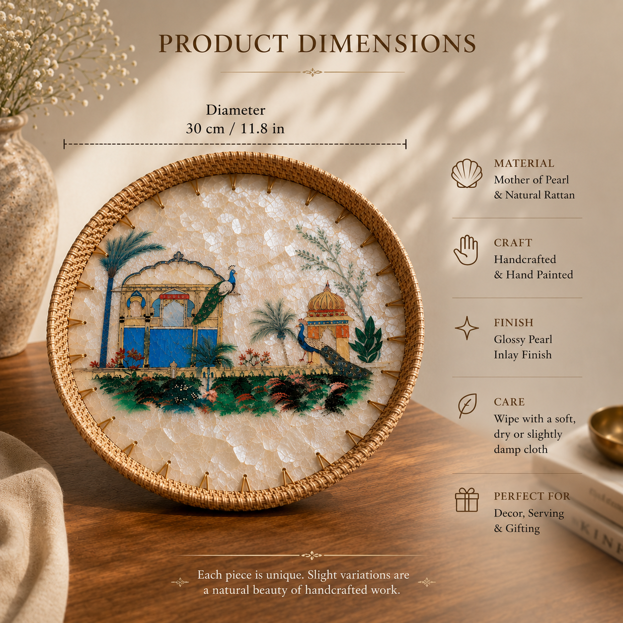 Hand Painted Maharaja Pearl Tray
