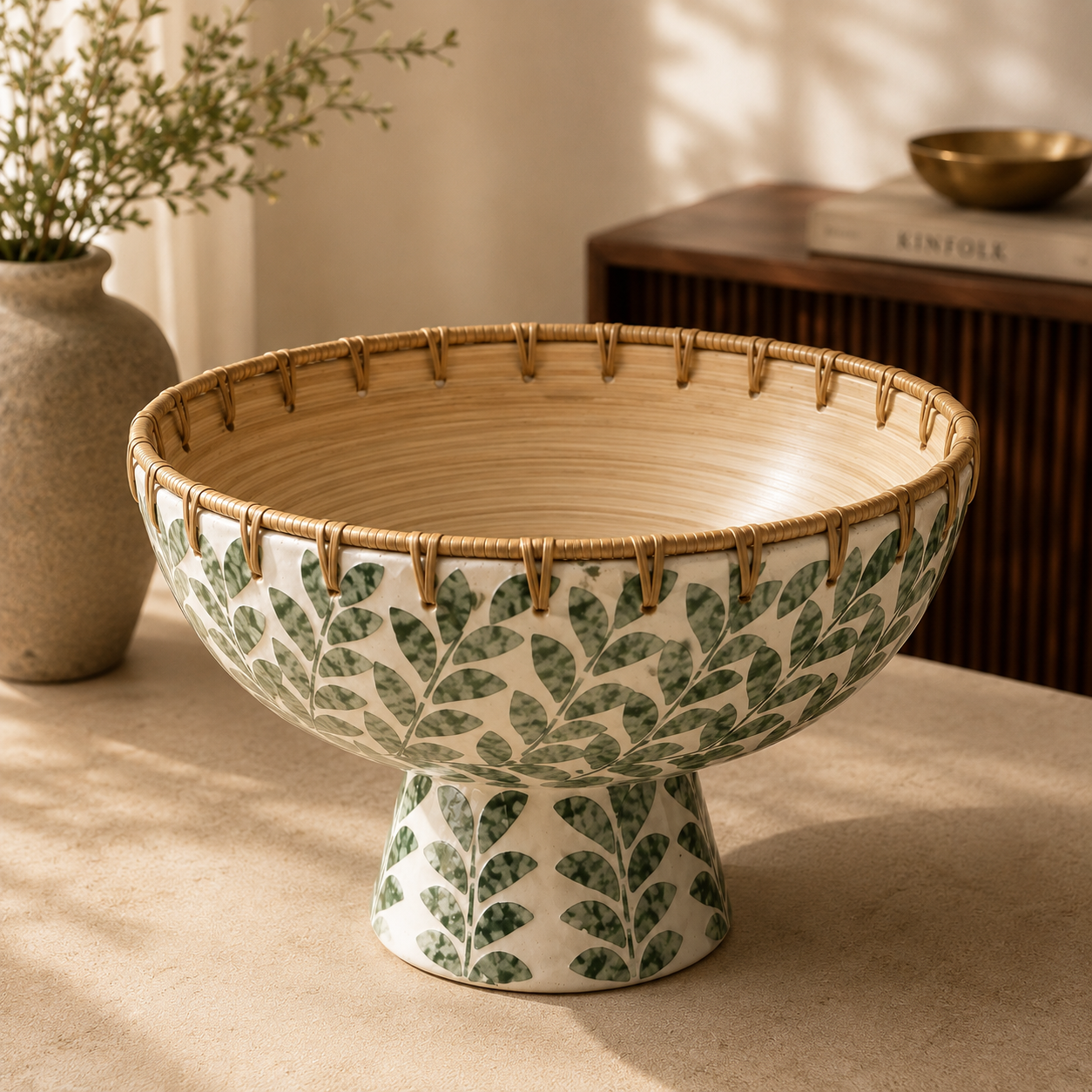 Leafscape Pedestal Bowl
