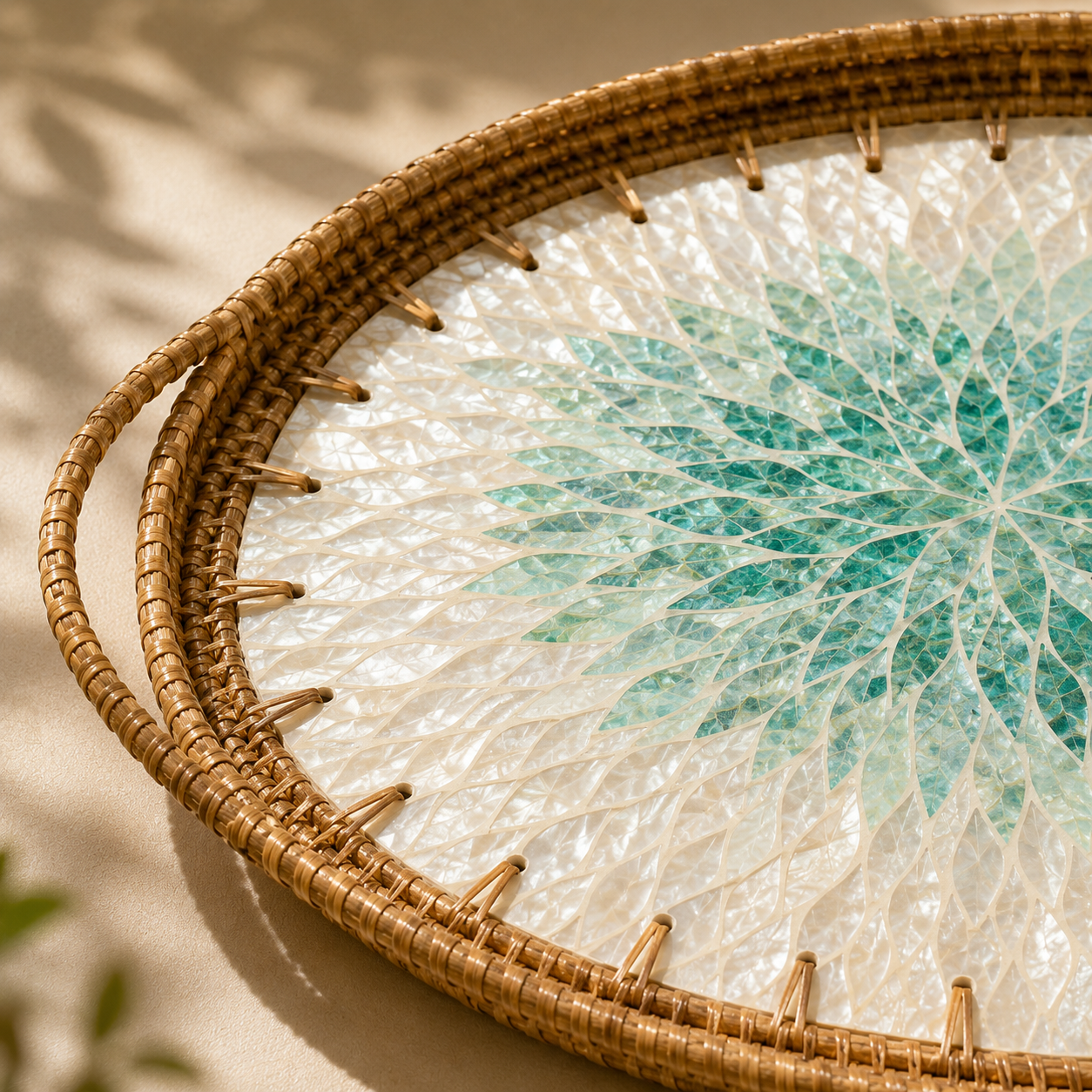 Pearl Bloom Tray | Oval