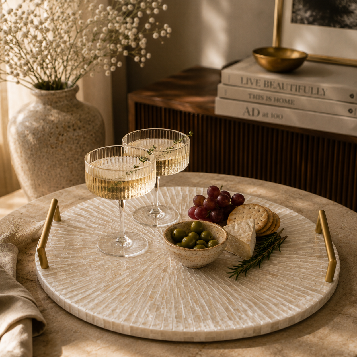 Solstice Pearl Serving Platter