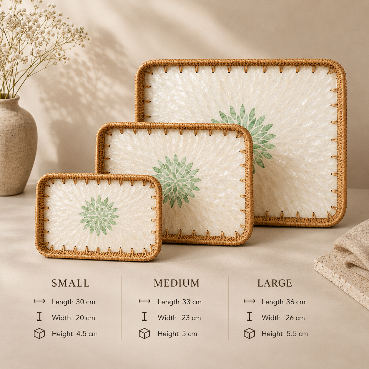 Aurora Pearl Tray | Rectangle