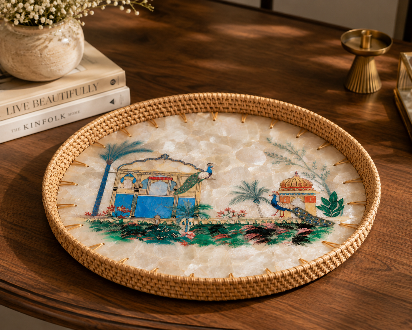 Hand Painted Maharaja Pearl Tray