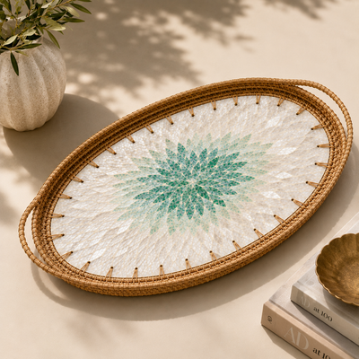 Pearl Bloom Tray | Oval