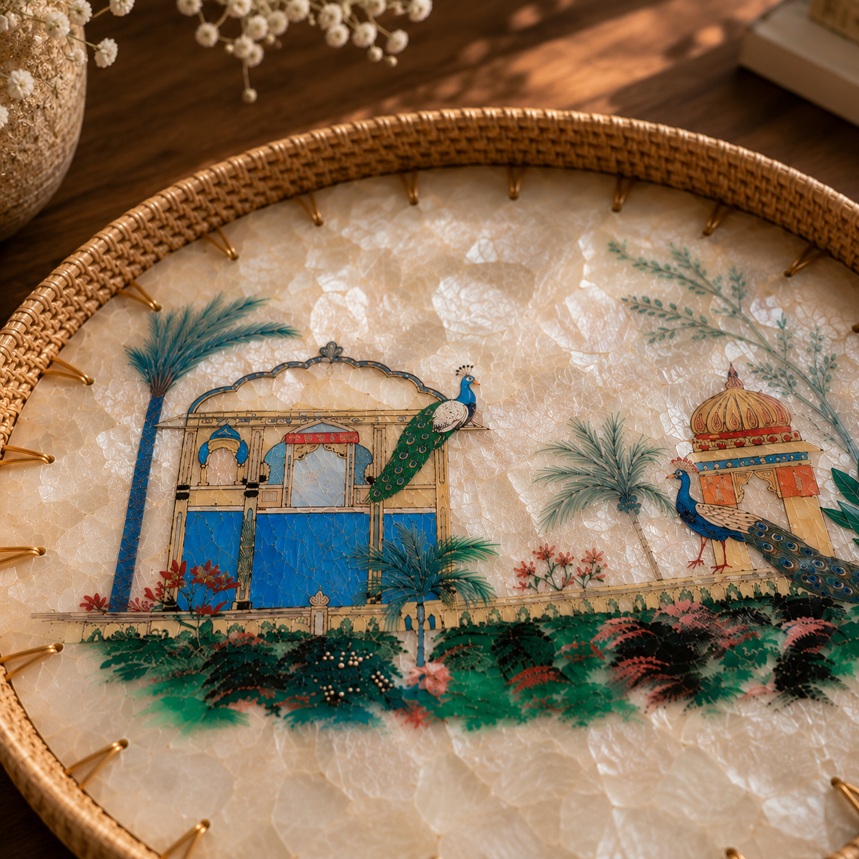 Hand Painted Maharaja Pearl Tray