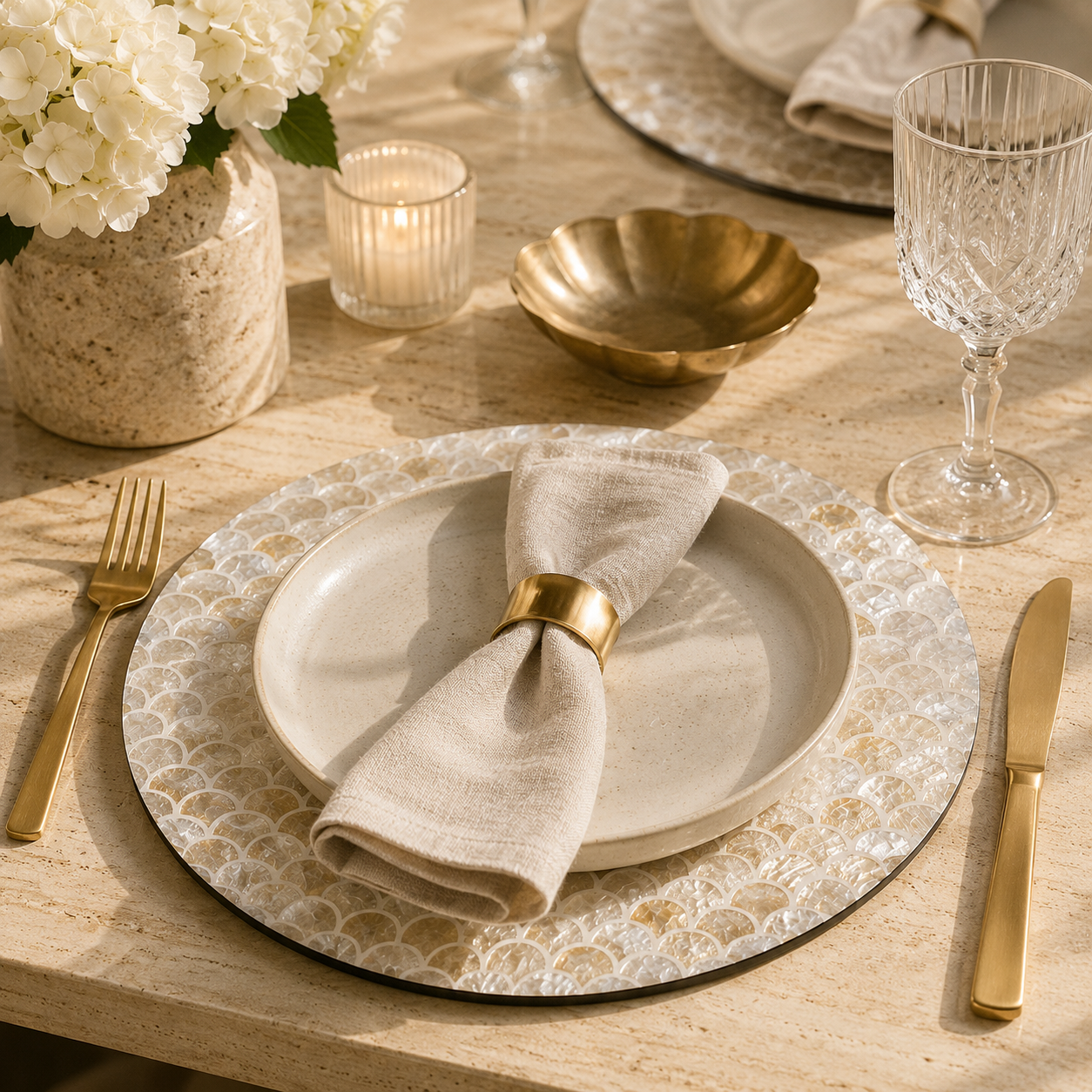 Pearl Scallop Placemat