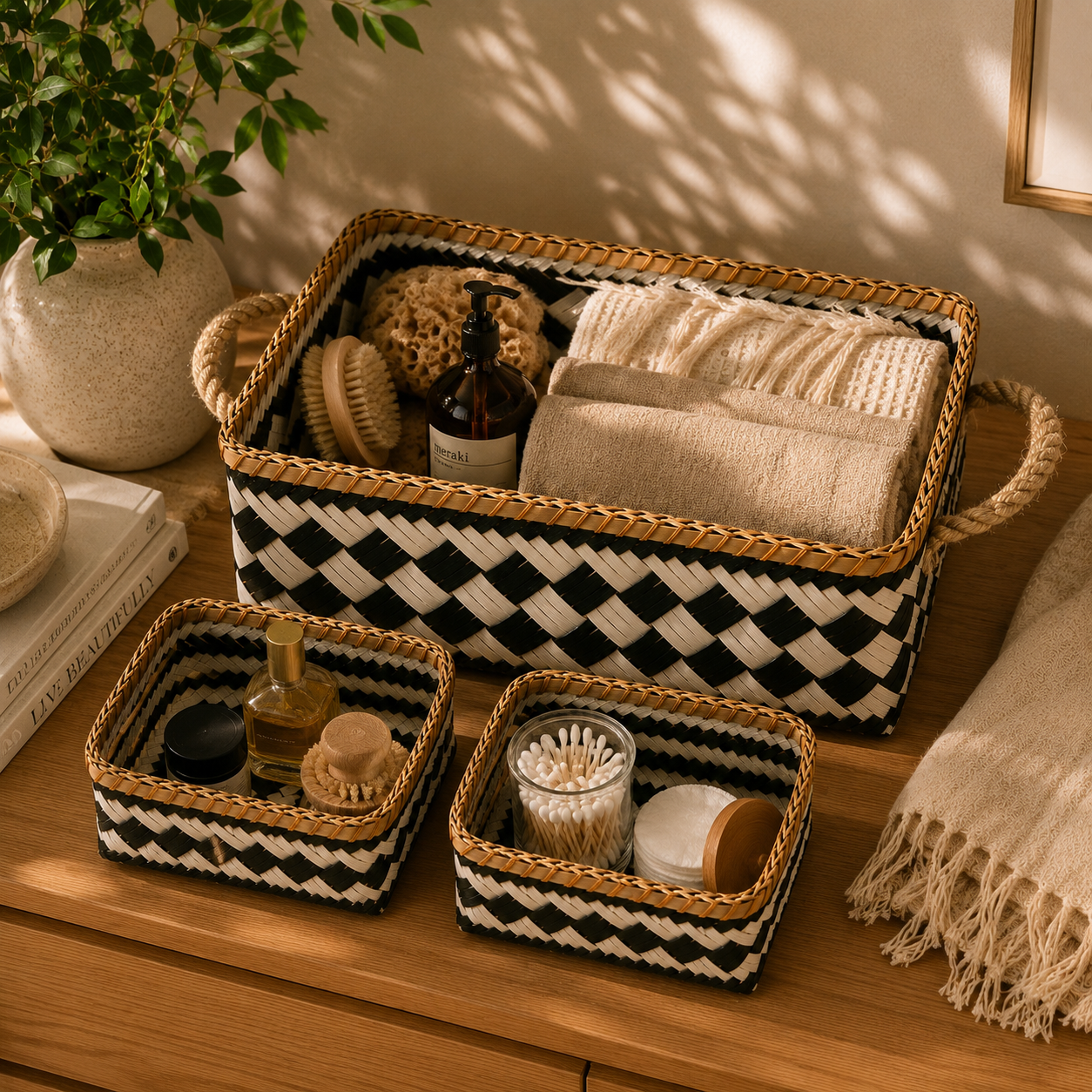 Bamboo Nest Storage Basket Set