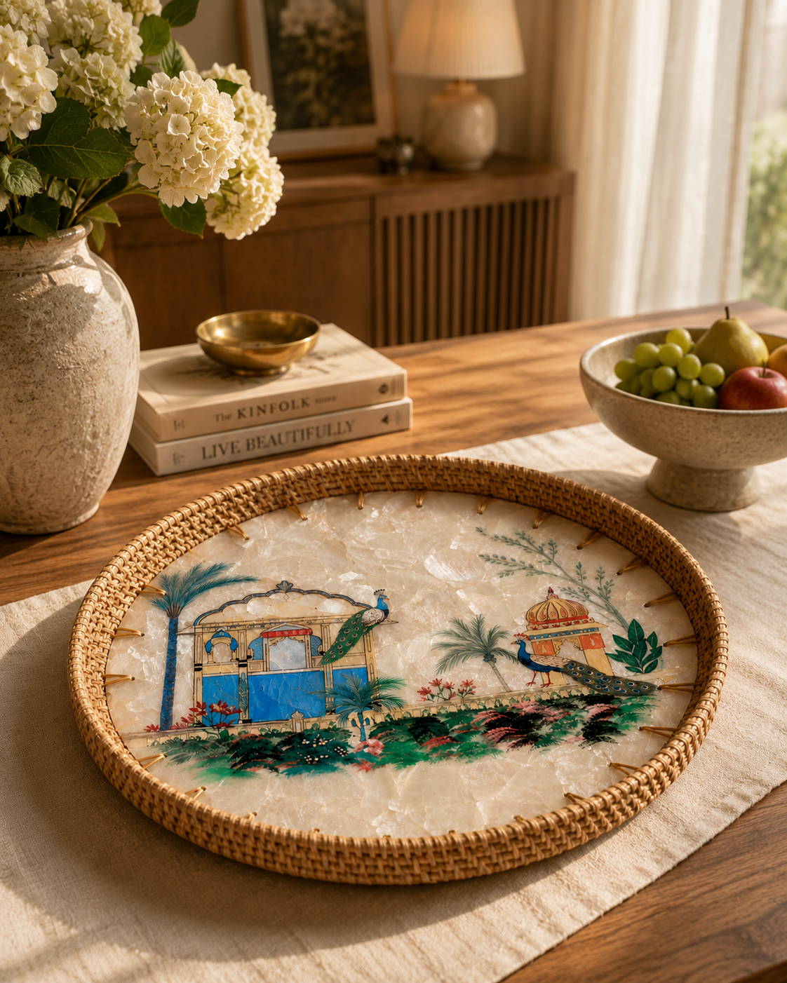 Hand Painted Maharaja Pearl Tray