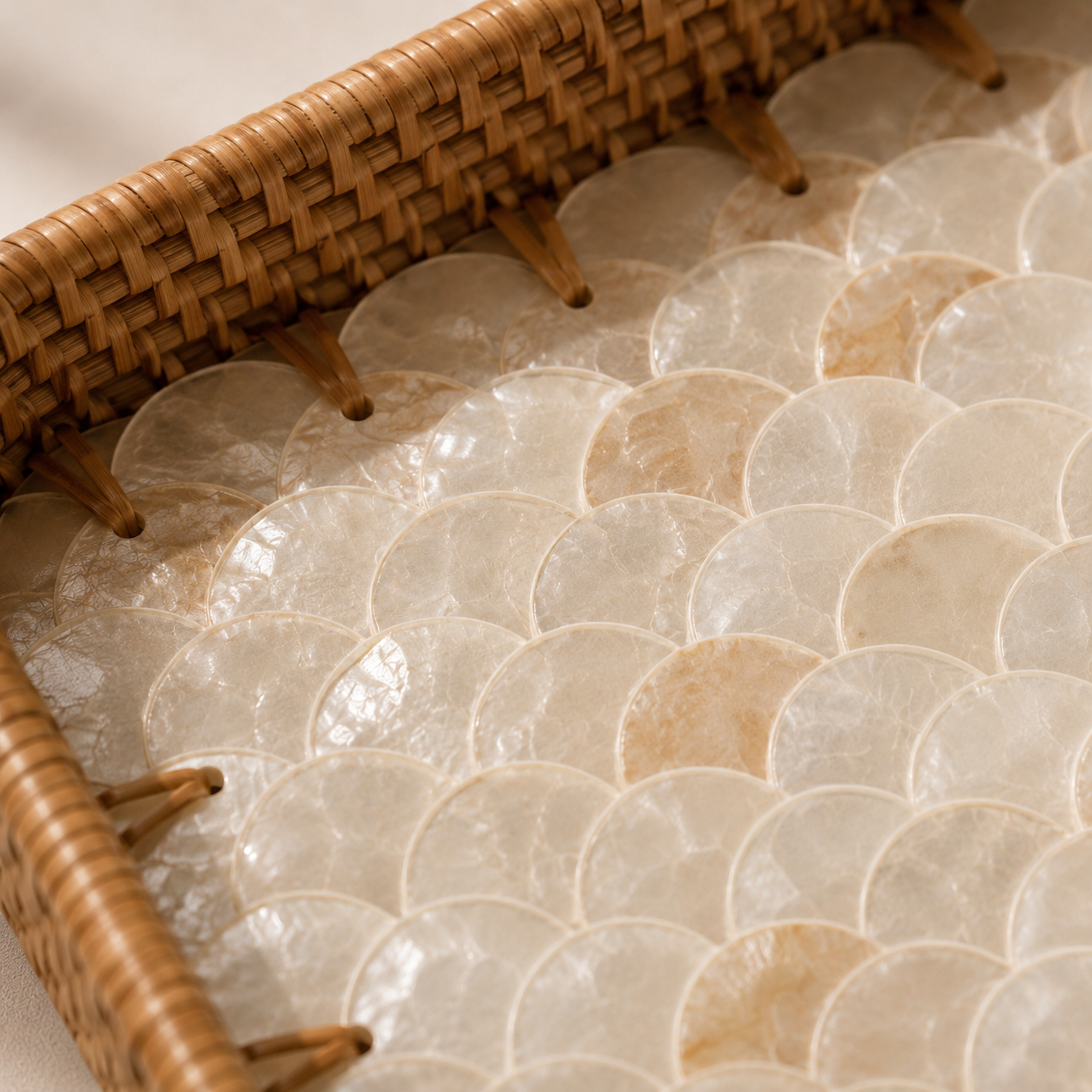 Ivory Pearl Tray | Square