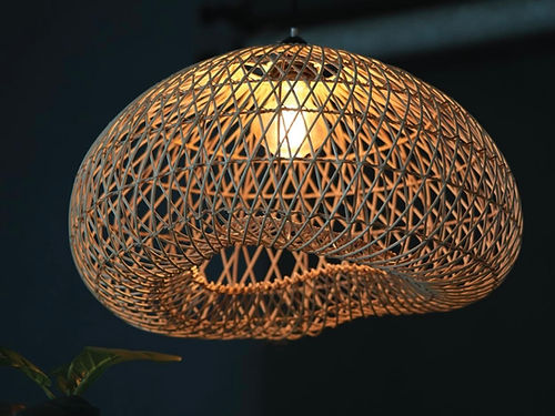 Convex Handmade Rattan Lamp