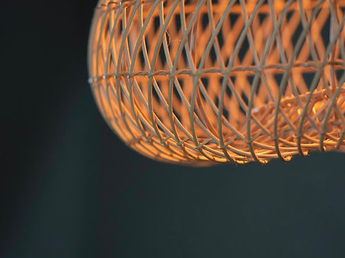 Convex Handmade Rattan Lamp