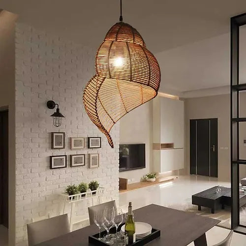Shell Rattan Lamp