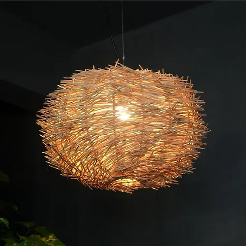Nest Rattan Handmade Hanging Lamp
