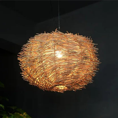 Nest Rattan Handmade Hanging Lamp