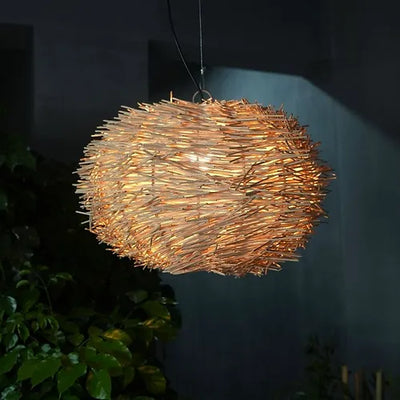 Nest Rattan Handmade Hanging Lamp