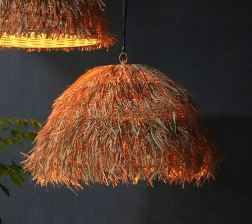 Natural Grass Raffai Hanging Lamp