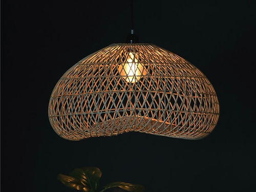 Convex Handmade Rattan Lamp