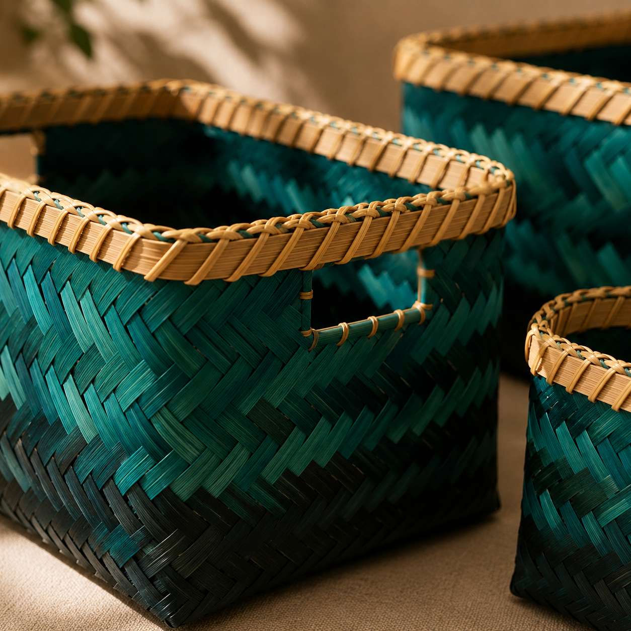 Bamboo Utility Basket Set