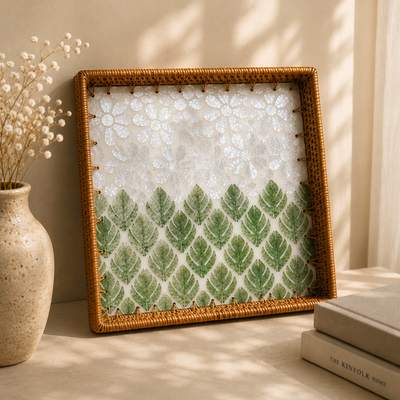 Monstera Pearl Tray | Sqaure
