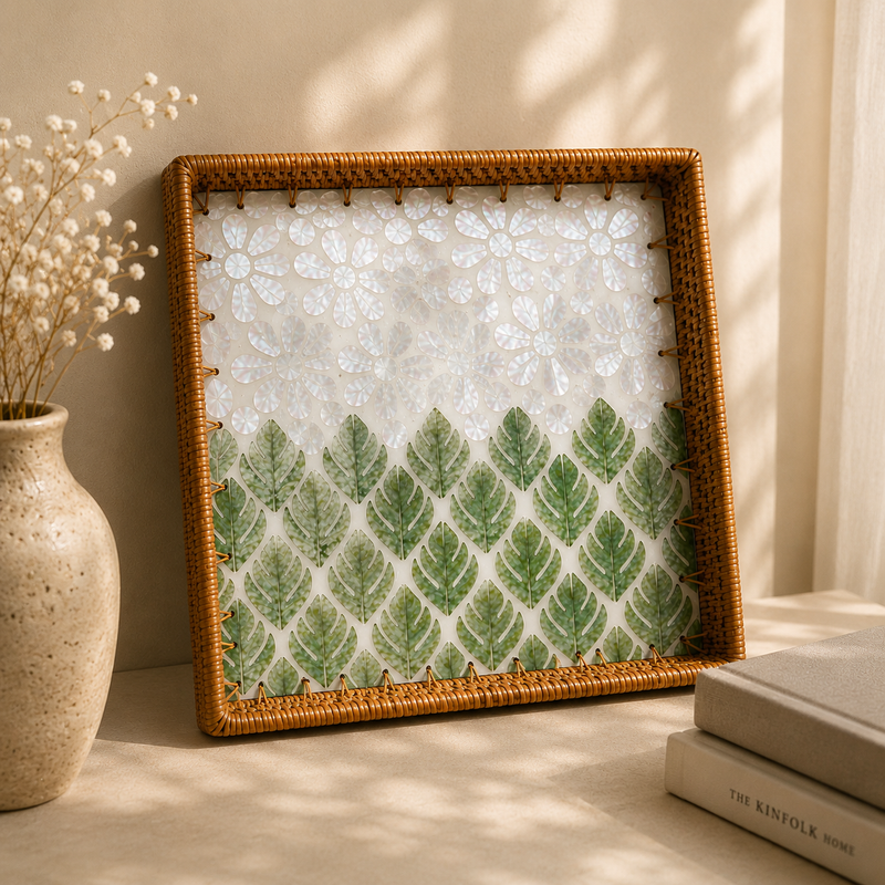 Monstera Pearl Tray | Sqaure