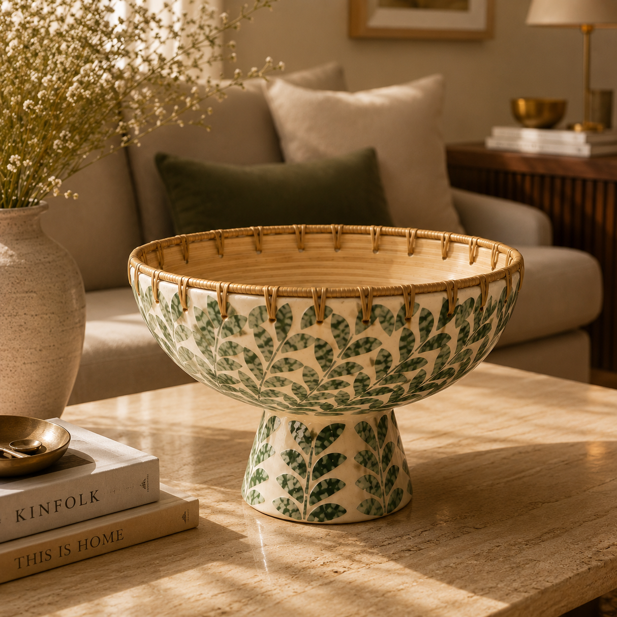 Leafscape Pedestal Bowl