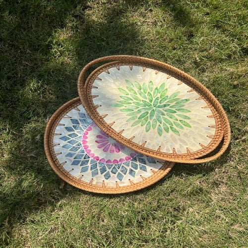 MOTHER OF PEARL INLAY TRAY + MOTHER OF PEARL INLAY TRAY COMBO 10%OFF