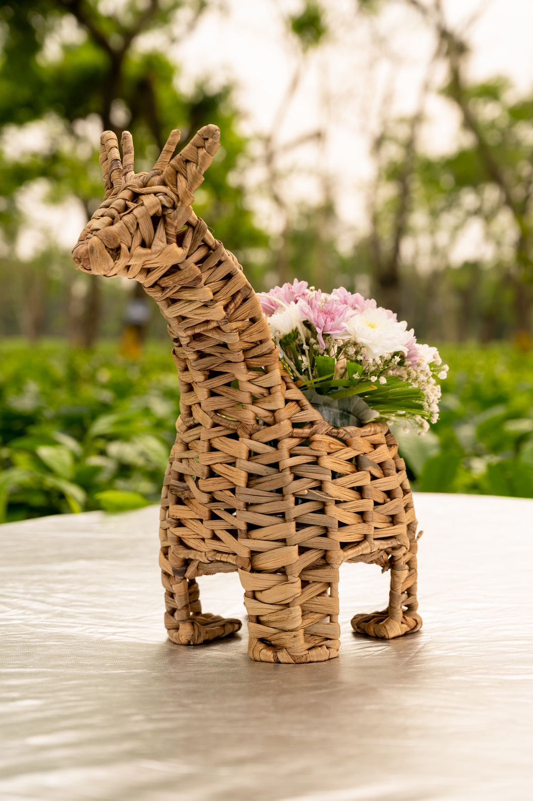 Giraffe Basket Planter
