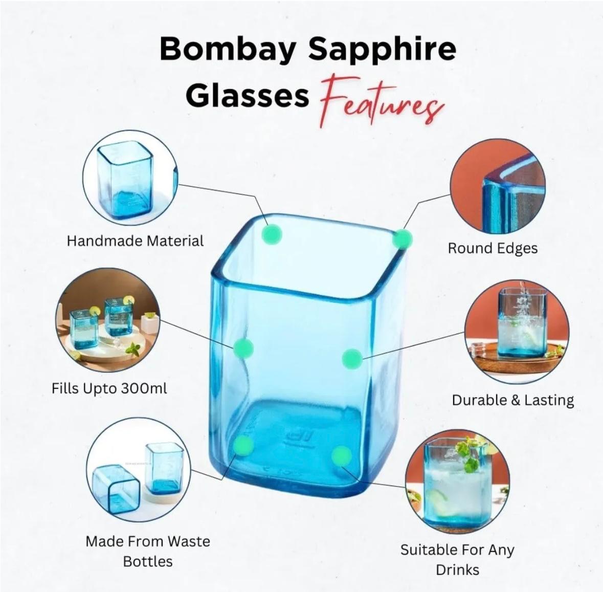 Bombay Sapphire Glasses Reborn(Buy 6 at the price of 5)
