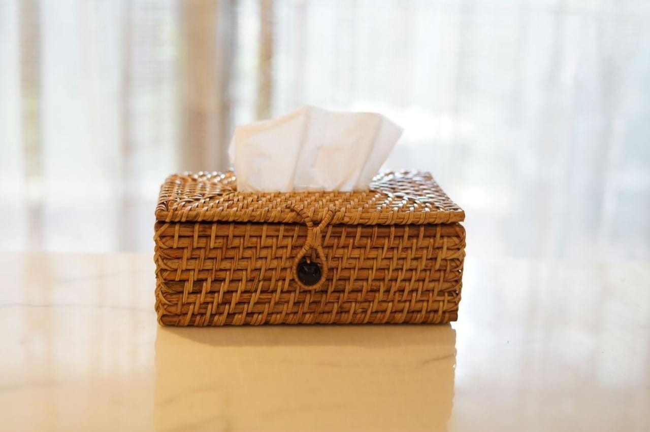 Swara Rattan Tissue Box