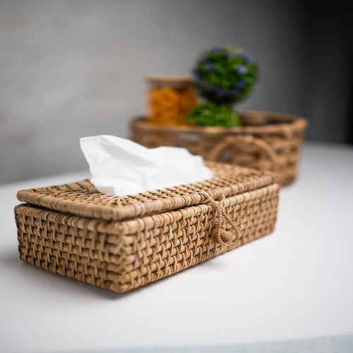 Swara Rattan Tissue Box