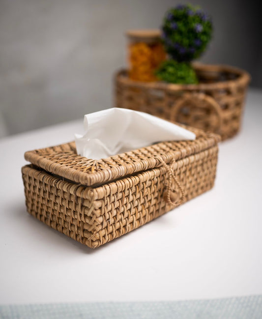 Swara Rattan Tissue Box