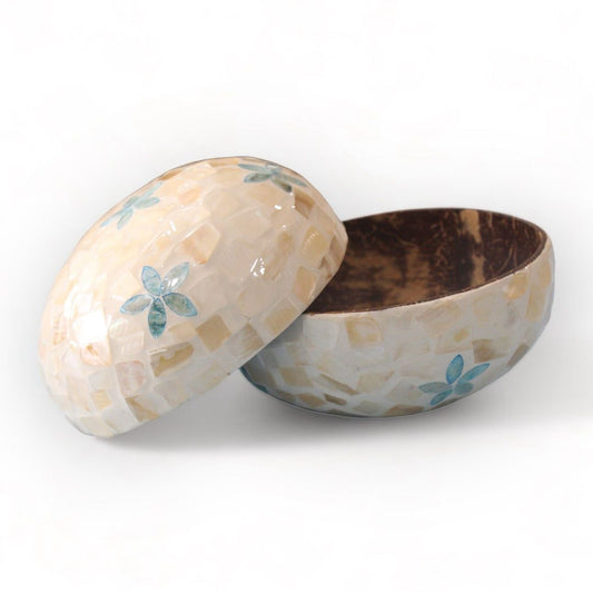Floral Seashell Coconut Bowl ( 500 ml)