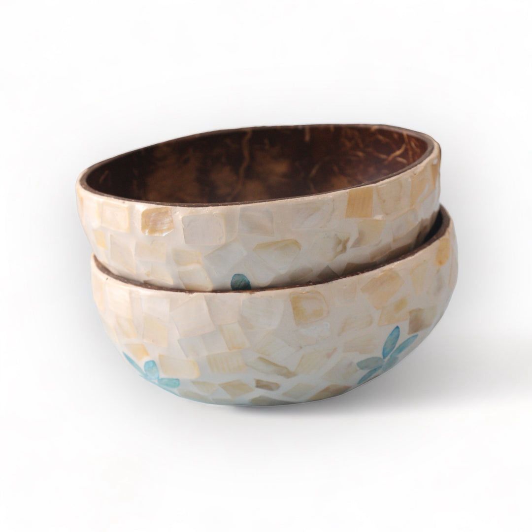 Floral Seashell Coconut Bowl ( 500 ml)
